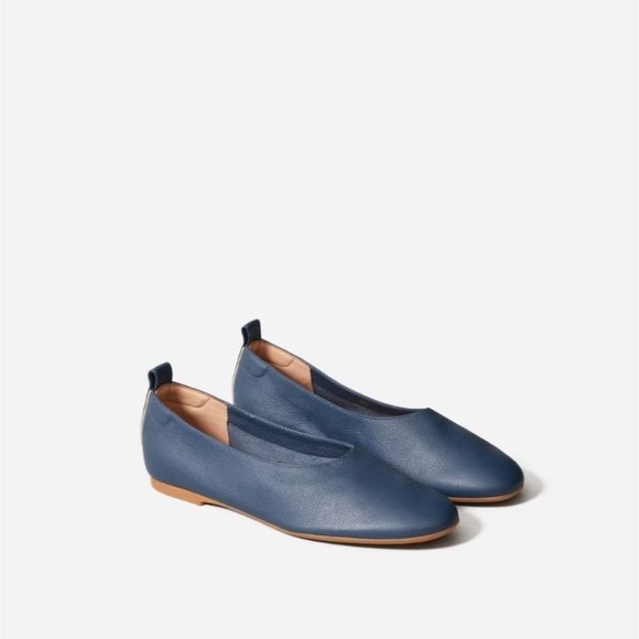 Everlane The Italian Leather Day Glove in Navy Blue Womens Shoes Loafers flats - Picture 3 of 12